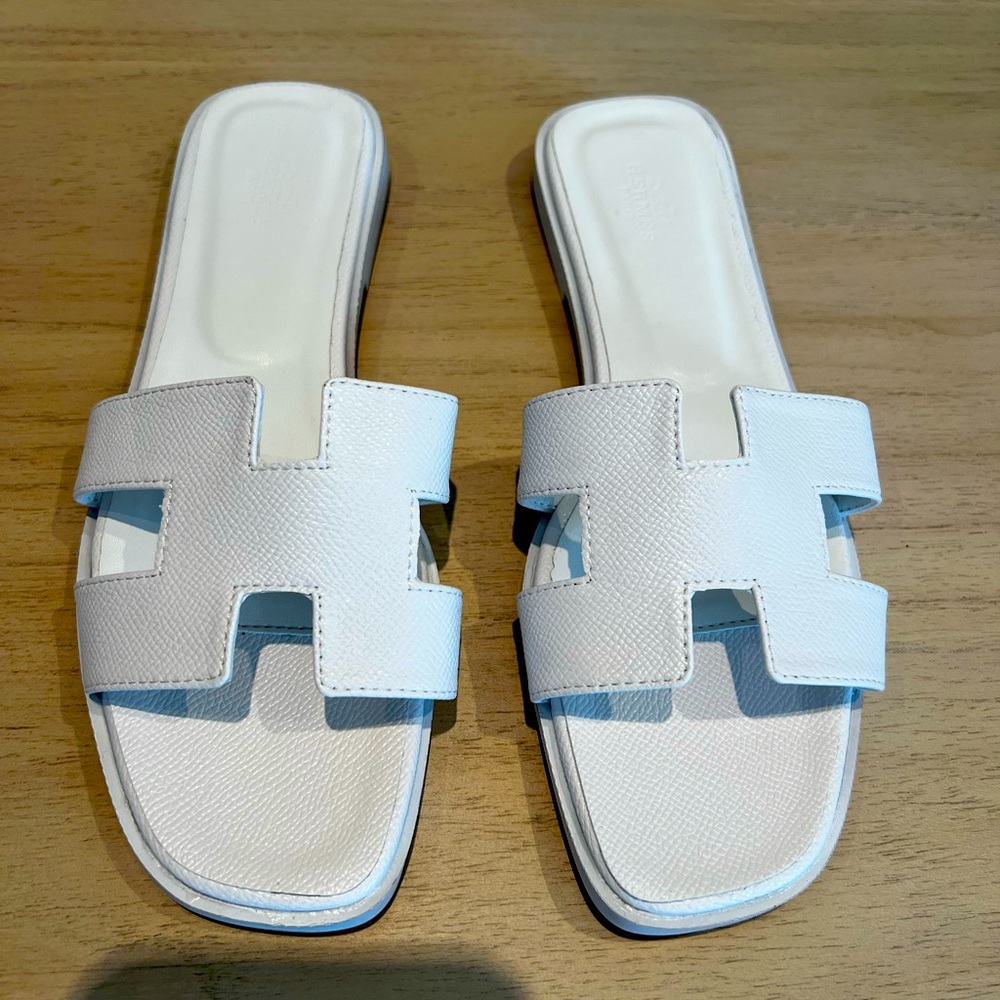 Never worn White H Sandals